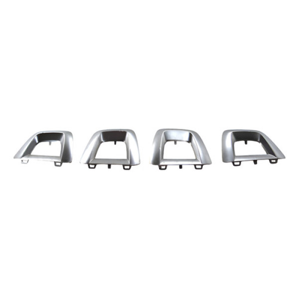 Kit 4 Molduras Parachoque Dianteiro Mercedes Glc43 Amg 17/19 Cromado