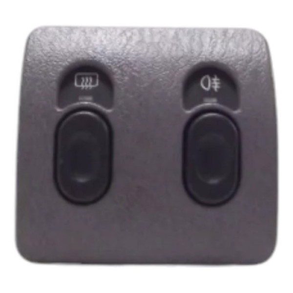 Moldura Botão Desembaçador Milha Neblina Original Neon Cinza