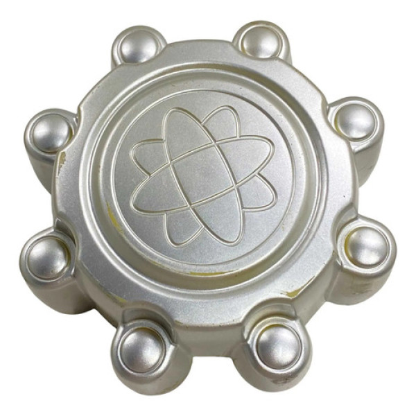 Calota Centro De Roda F250 Paralela C/ Detalhes Prata