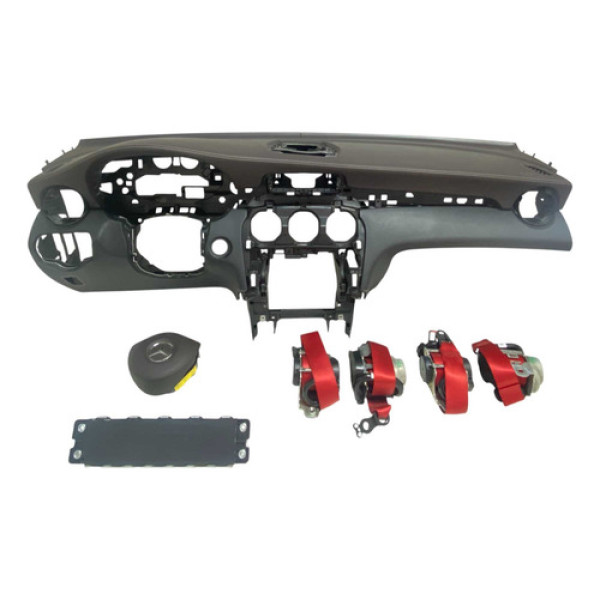 Kit Capa Painel C/ Tampa De Volante Mercedes Glc43 Amg 2019 Marrom