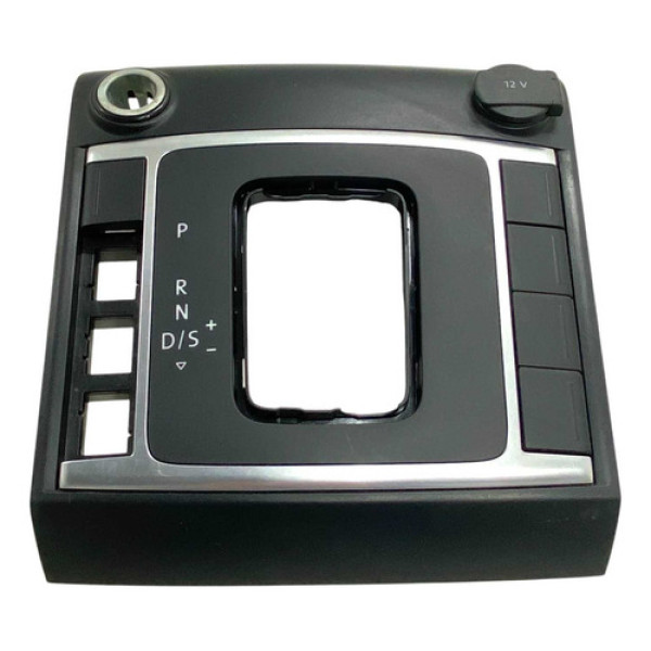 Moldura Da Alavanca Câmbio Aut. Tomada 12v Amarok 2010/2024 Preto