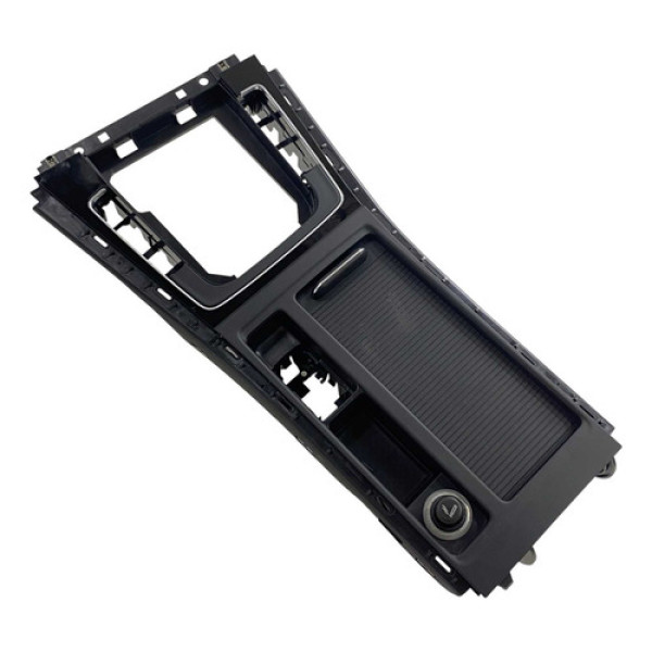 Moldura Câmbio Aut. Esteira Porta Objetos Console Golf 2015 Preto Brilhante Black Piano