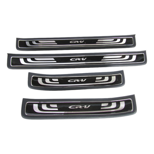 Jogo 4 Soleiras De Porta Honda Crv 2012 A 2016 Originais Preto