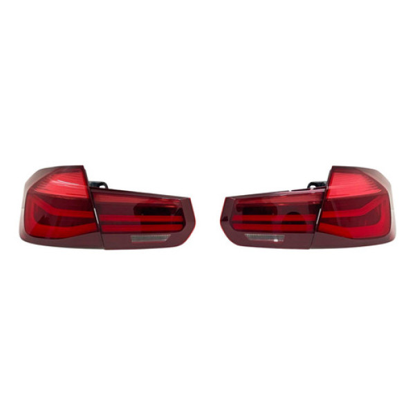 Kit Lanternas Traseiras Led Bmw 320i 2016 2017 2018 Original Ambos Lados Vermelha